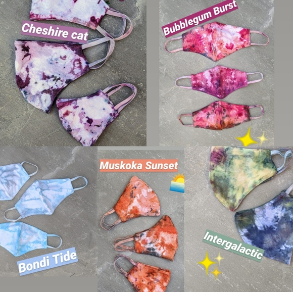Marble effect Tie dyed reusable masks